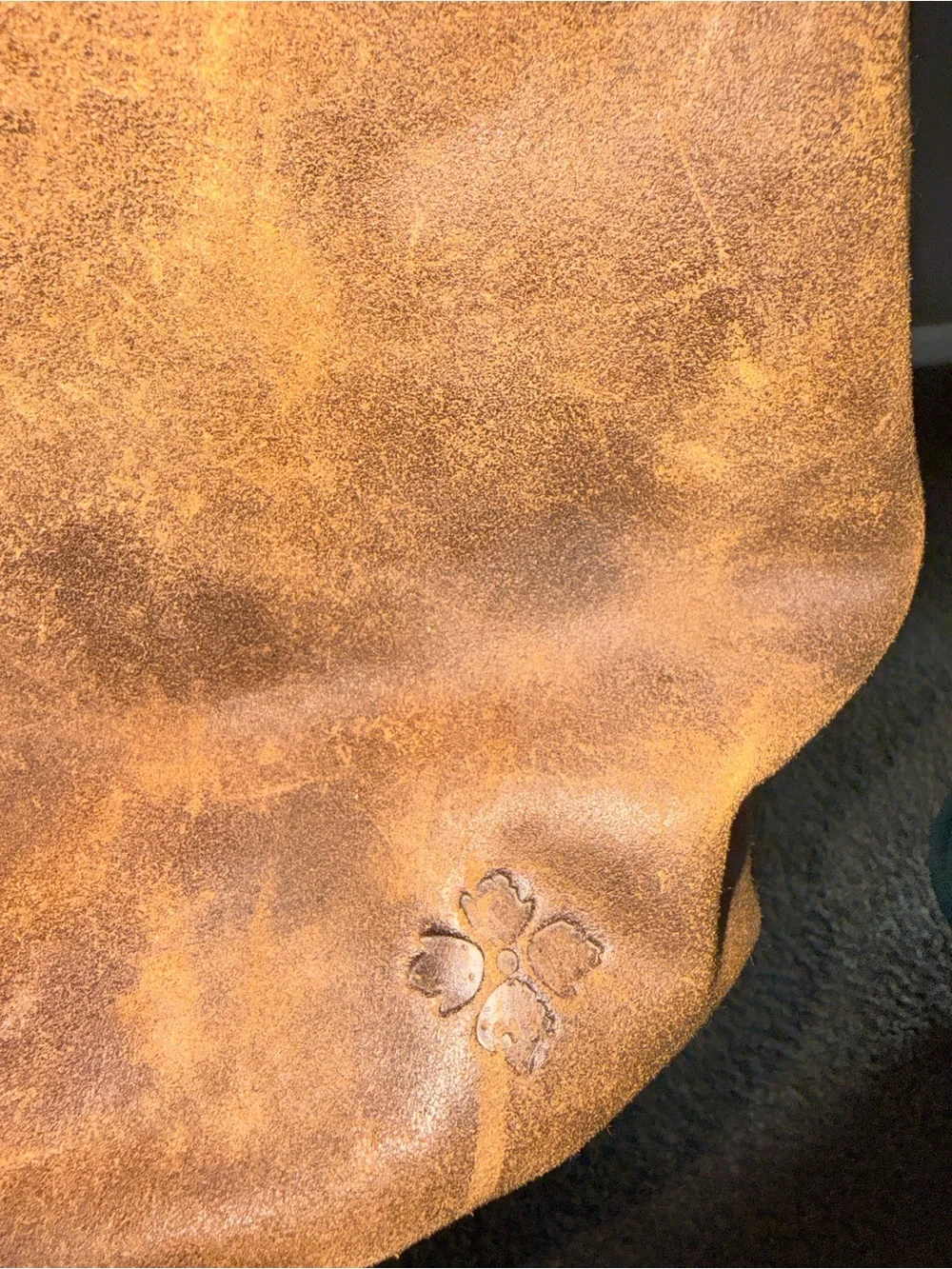 Patricia Nash Brown Distressed Leather Shoulder Hobo with Braided Strap